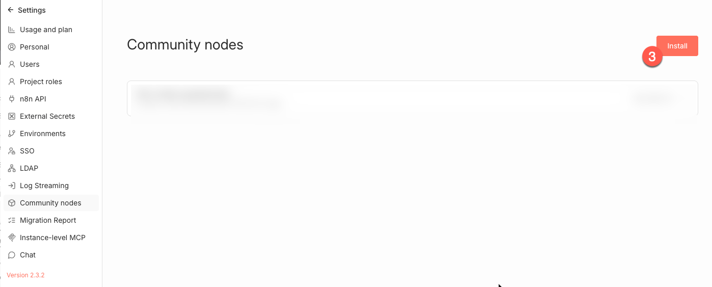 Community nodes section