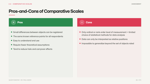 Pros-and-Cons of Comparative Scales