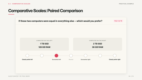 Comparative Scales: Paired Comparison