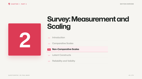 Survey: Measurement and Scaling