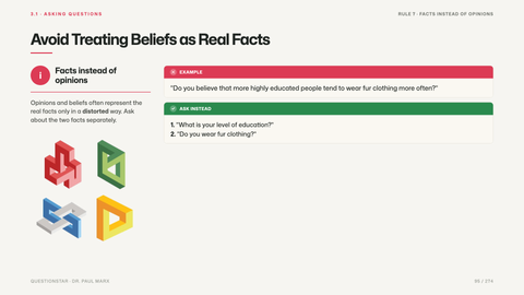 Avoid Treating Beliefs as Real Facts