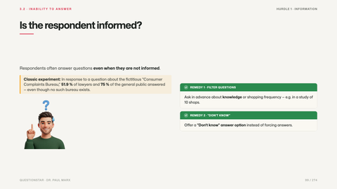 Is the respondent informed?