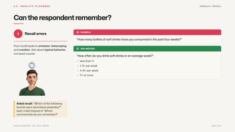 Can the respondent remember?