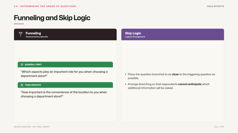 Funneling and Skip Logic