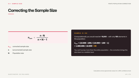 Correcting the Sample Size