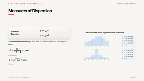 Measures of Dispersion