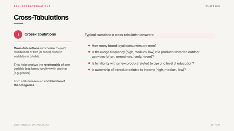 Cross-Tabulations