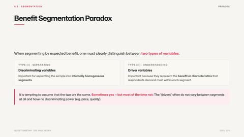 Benefit Segmentation Paradox