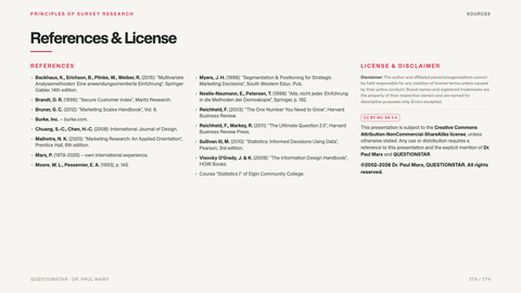 References & License