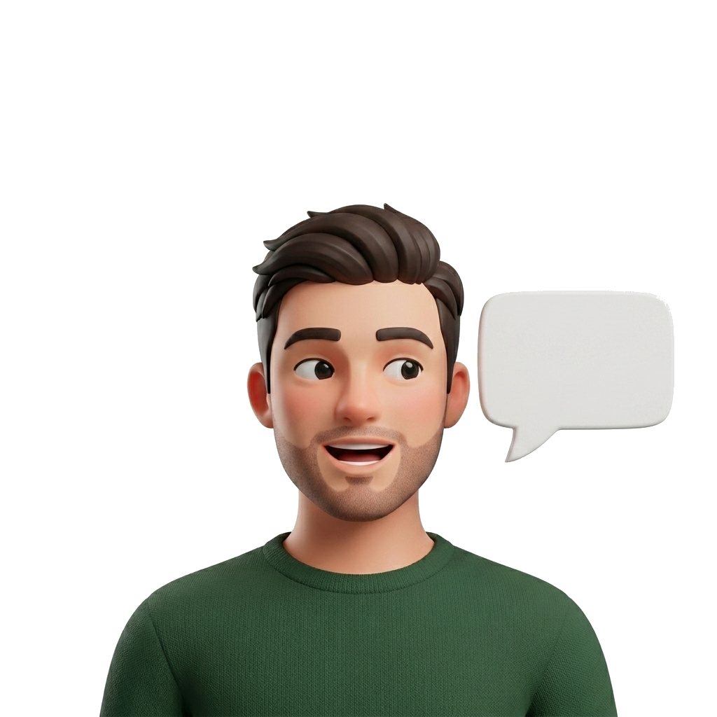 Person speaking with a speech bubble