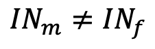 IN_m ≠ IN_f