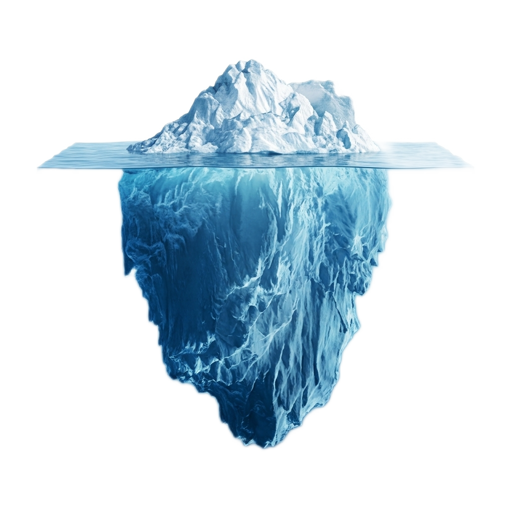 Iceberg — the unspoken assumption below the surface