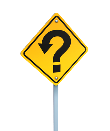Question road sign