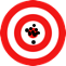Hits tightly grouped at the center
